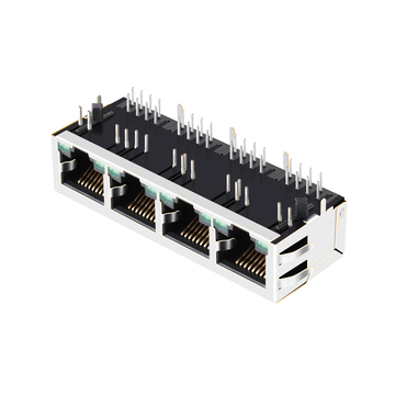 Belfuse SI-460061 Compatible LPJ46216AFNL Ethernet RJ45 1x4 Jacks With Magnetics 10/100 Base-T Tab Down Green/Green LED image 3