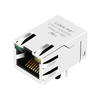 LPJ1144AHNL 10/100 Base-T Single Port poe rj45 connector with magnetics Tab Up Green/Yellow Led thumb image 1