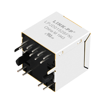 LPJD0152BFNL 10/100 Base-T RJ45 垂直メスコネクタ（POE対応、緑色LED搭載）画像3
