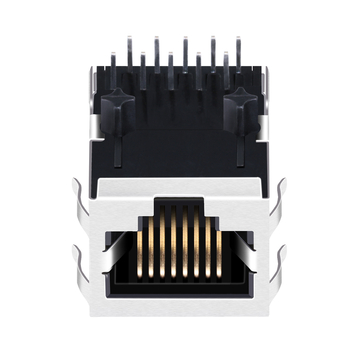 Συμβατό με Belfuse SI-61006-F LPJG4811CNL, υποδοχή Ethernet RJ45 100/1000 Base-T, μονής θύρας, με γλωττίδα προς τα κάτω, χωρίς εικόνα LED 2