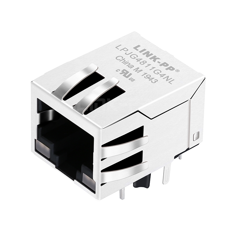 LPJG4811G4NL RJ45 100/1000 Base-T Ethernet MagJack Yellow&Green/Yellow&Green LED