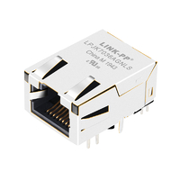 LPJK7036AGNL منخفض المستوى RJ45 100/1000 Base-T Ethernet MagJack Tab Up أصفر/أخضر LED