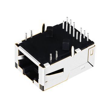 BelFuse L830-1D1T-43 Compatibile LPJK7036AGNL Connettore Ethernet MagJack RJ45 1G Base-T a basso profilo con linguetta verso l'alto e LED giallo/verde immagine 4