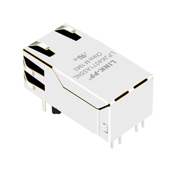 BelFuse 0826-1B1T-23-F, совместимый с LPJK4071A55NL 1G Base-T, модульный разъем RJ45, длина 32.5 мм, контакт вверх, оранжевый и зеленый/оранжевый и зеленый, светодиодное изображение 2