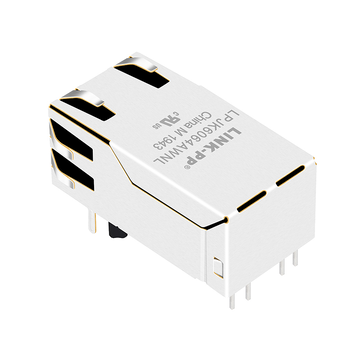 BelFuse 0826-1G1T-GH-F Совместимый с LPJK6064AWNL 1G Base-T RJ45 POE+ гнездовой разъем, однопортовый, с врезкой вверх, зеленый/зеленый светодиод, изображение 2