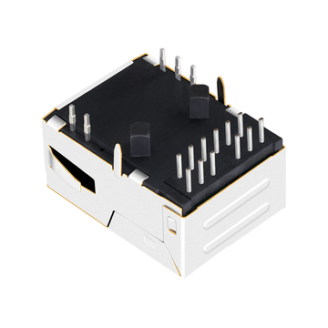 LPJK7036B98NL RJ45 ロープロファイル ギガビット マグジャック 1G Base-T タブアップ オレンジ＆グリーン/イエロー LED 画像 3