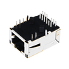 BelFuse L837-1X1T-32 متوافق مع LPJK7439CNL موصلات Gigabit RJ45 المعيارية ذات المظهر المنخفض 1000 Base-T Tab بدون صورة الإبهام LED 4