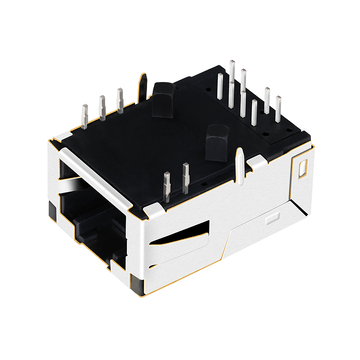 Belfuse L829-1J1T-00 Совместимый с LPJE7280A98NLV 1X1-портовый модульный разъем RJ45 без магнитов, с язычком вверх и без светодиода (изображение 3)