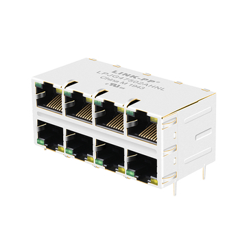 hanrun hr872435h compatible link-pp lpjg47502ahnl 2x4 port rj45 jacks with transformer 1000 base-t green yellow leds
