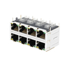 Hanrun HR872435H Compatible LINK-PP LPJG47502AHNL 2x4 Port RJ45 jacks with transformer 1000 Base-T Green/Yellow Leds thumb image 4
