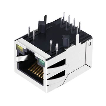 LPJ0026EBNL 10/100 Base-T rj45 connector with transformer 1x1 Port Green/Yellow Led Tab Down image 3