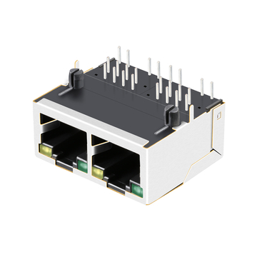 Hanrun HR971202A Compatibel LPJ21004BENL 1x2 Poort RJ45 magnetische aansluitingen 100 Base-T Tab Up Groen/Geel LED afbeelding 4