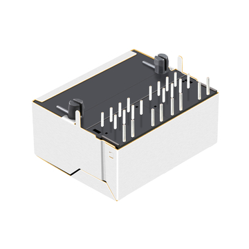 LPJ21004BENL 1x2 poort RJ45 magnetische aansluitingen 100 Base-T Tab Up Groen/Geel LED afbeelding 5