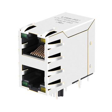 hanrun hr862101h compatible lpj17634aenl 2x1 port rj45 magjack connectors 10 100 base-t green yellow led
