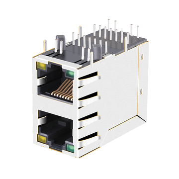 LPJ17634AENL 2x1ポート RJ45マグジャックコネクタ 10/100 Base-T 緑/黄LED 画像4