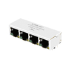 LPJG46801BENL 1000 Base-T Gigabit RJ45 1x4 ports Prises magnétiques Languette vers le bas LED verte/jaune image du pouce 1