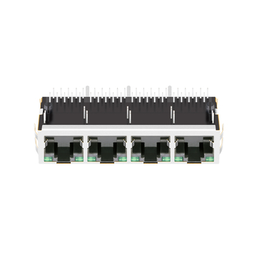 LPJG48853AWNL RJ45 1x4 Port Gigabit Magnetic Jacks 1000 Base-T Tab Up Green/Green LED image 4