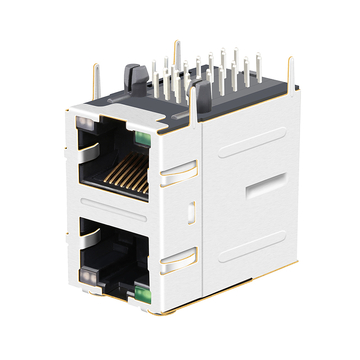 Hanrun HR936130HE Συμβατό LPJG17610A105NL 1000 Base-T RJ45 2x1 μαγνητικές υποδοχές με μετασχηματιστή G/G&O LED εικόνα 4
