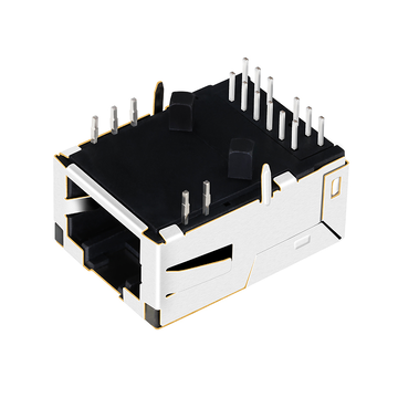 Belfuse L829-1J1T-JM Compatible LPJM7000A98NL 2.5G Base-T low profile rj45 jack with magnetics 1x1 Port Tab Up Orange&Green&Yellow Leds image 5