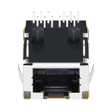 LPJK7039AWNL 1G Base-T rj45 low profile connector with transformer Single Port Tab Up Green/Green Led image 3