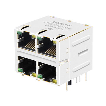 te 6368511-3 compatible lpjg27093aenl 1000 base-t rj45 2x2 port magnetic jacks green yellow leds