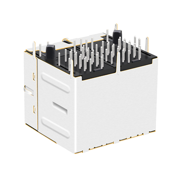 LPJG27093AENL RJ45 2x2 jacks with 1000 Base-T magnetics Green/Yellow Leds image 4