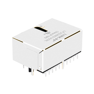 Tyco 1-6610005-1 Compatible LPJG28831AZNL RJ45 1x2 magnetic Jacks 1000 Base-T Tab Up Green/Green Leds image 2