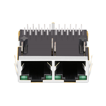 tyco 1-6610005-1 compatible link-pp lpjg28831aznl 100 1000 base-t 1x2 port gigabit rj45 magjack tab up green green led image 3