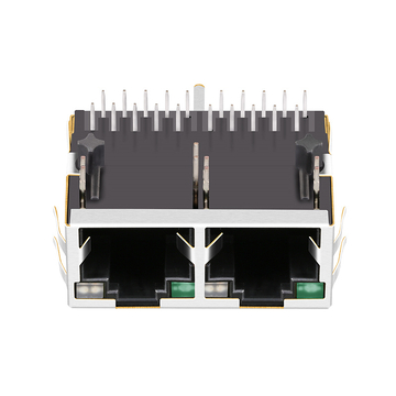 LPJG28831A115NL 1x2 Port RJ45 magnetic Jacks 1000 Base-T Tab Up Green/Yellow&Green Leds image 4