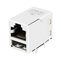 Conector combinado de LPJE305DNL RJ45 USB sem aba magnética integrada acima sem conduzido