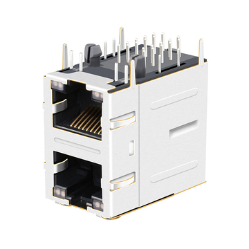 LPJG17021A4NL RJ45 2X1 Port MagJacks 1000 Base-T Yellow&Green/Yellow&Green Leds image 3
