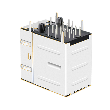 タイコ1840052-4互換 LINK-PP LPJG17021A4NL RJ45 2x1ポート MagJacks 1000 Base-T 黄色＆緑色/黄色＆緑色LED 画像4