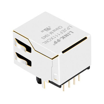 LPJEF111XCNL RJ45 1x1 jack Without Integrated Magnetics Tab Down Without Led image 2