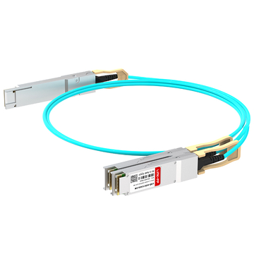 Compatibile generico LINK-PP Cavo ottico attivo LQD-AOC12400-5M da 400G QSFP-DD a 2x200G QSFP56, lunghezza 5 m (16 piedi), immagine 2