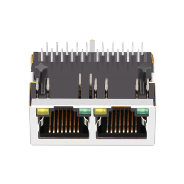 LPJM230125BENL 2.5G Base-T RJ45 1x2 Port POE+ Mag jacks Tab Down Green/Yellow Leds image 2