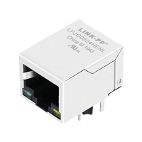 متوافق مع RB1-216BNN1A LINK-PP LPJG0804HENL 1000 Base-T Gigabit RJ45 موصل مغناطيسي 1x1 منفذ أخضر / أصفر LED Tab Down