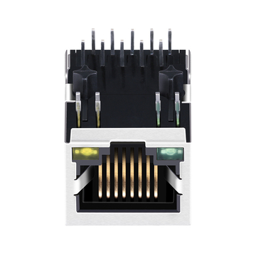 LPJG0804HENL 1000 Base-T Gigabit RJ45 magnetics connector 1x1 Port Green/Yellow LED Tab Down image 5