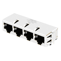 LPJG46842AENL-1 Gigabit Magnetics RJ45 1x4 Port-Buchsen 1000 Base-T Tab Down Grün/Gelbe LED