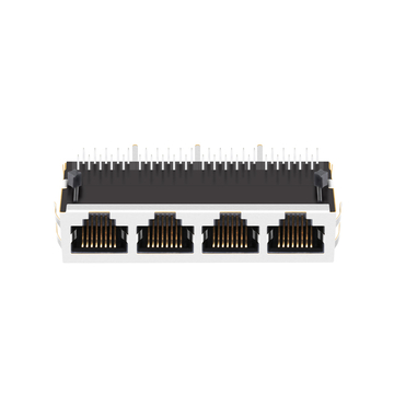 LPJG46842AENL-1 Gigabit Magnetics RJ45 1x4 Port jacks 1000 Base-T Tab Down Green/Yellow LED image 5