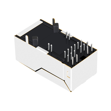 RT5-3673K24Q Compatible LPJK2071AONL 1000 Base-T Magnetic RJ45 POE+ Jack 1x1 Port Tab Up Orange&Green/Yellow Led image 2