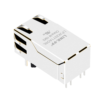 LPJK2071AONL 1000 Base-T Magnetic RJ45 POE+ Jack 1x1 Port Tab Up Orange&Green/Yellow Led image 3