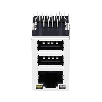 LPJU5202BSNL 1000 Base-T RJ45 Mag jack Dual USB Combo Tab Up Yellow/Orange&Green LED image 4