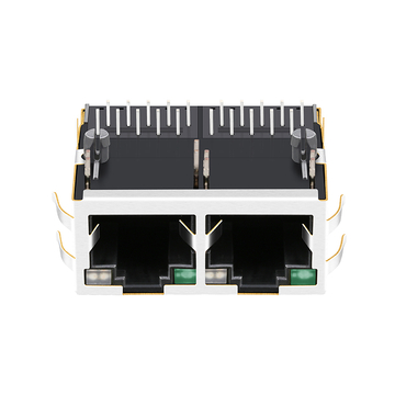 Belfuse 0875-1M2T-E3 Compatible LPJG28818A105NL RJ45 1x2 Port Magnetic Jacks 1000 Base-T Tab Up Green/Green&Orange Leds image 4