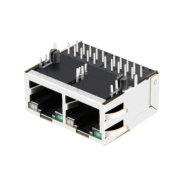 Belfuse 0875-1M2T-E3 Compatible LPJG28818A105NL RJ45 1x2 Port Magnetic Jacks 1000 Base-T Tab Up Green/Green&Orange Leds image 5