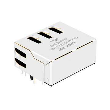 Belfuse 0875-1K2T-Y3 Compatible LPJG28818A52NL 1x2 Port Magnetics RJ45 Jacks 1000 Base-T Tab Up Green&Yellow/Green Leds image 3