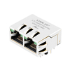 LPJG28818AFNL 1x2 Port RJ45 Female Jacks with transformer 1000 Base-T Tab Up Green/Green Led thumb image 1