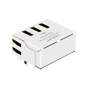 LPJG28818AFNL 1x2 Port RJ45 Female Jacks with transformer 1000 Base-T Tab Up Green/Green Led image 3