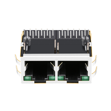 Belfuse 0875-1G2T-S1互換LPJG28818AFNL 1x2ポートRJ45メスジャック（トランス付き）、1000 Base-Tタブアップ、グリーン/グリーンLED画像5