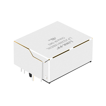 LPJG28818BENL RJ45 1x2 Port Female Jacks with transformer 1000 Base-T Tab Up Green/Yellow Led image 2