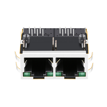 LPJ281443AWNLV 100 Base-T RJ45 1x2 Port PCB Connectors with transformer Tab Up Green/Green Led image 5